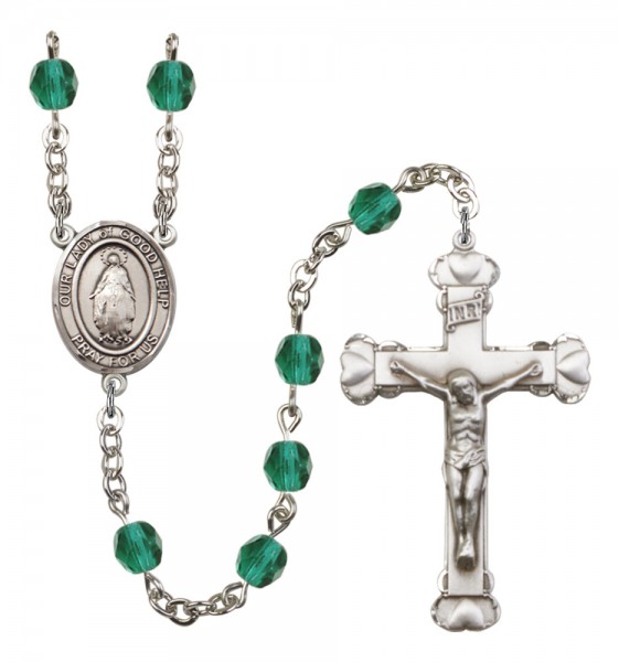 Women's Our Lady of Good Help Birthstone Rosary - Zircon