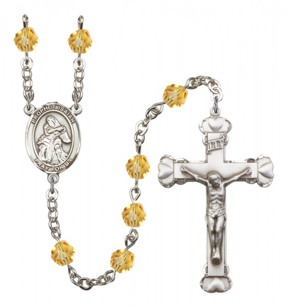 Women's St. Isaiah Birthstone Rosary - Topaz