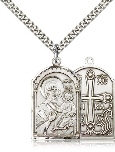 Mother of God Medal - Sterling Silver