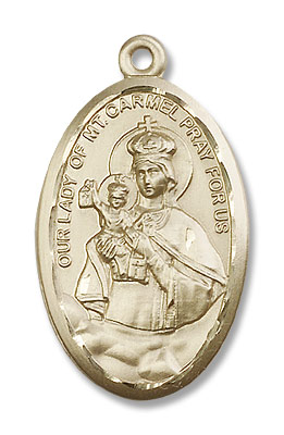 Our Lady of Mount Carmel Medal - 14K Solid Gold