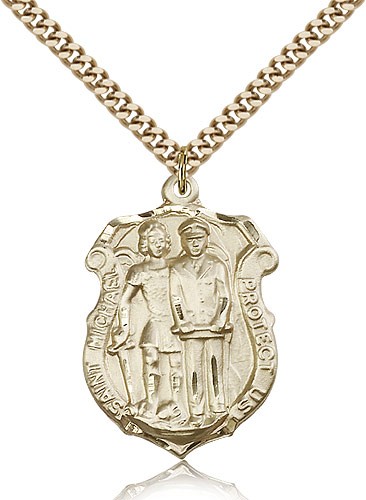 Men's St. Michael The Archangel Medal - 14KT Gold Filled