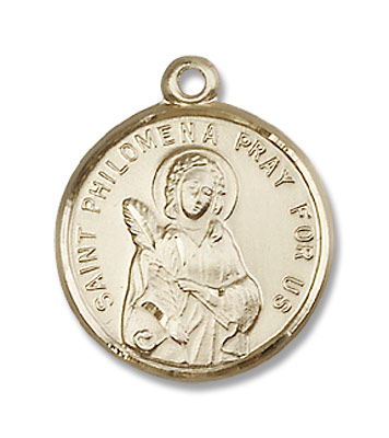 Women's St. Philomena Medal - 14K Solid Gold