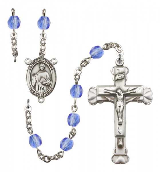 Women's St. Placidus Birthstone Rosary - Sapphire