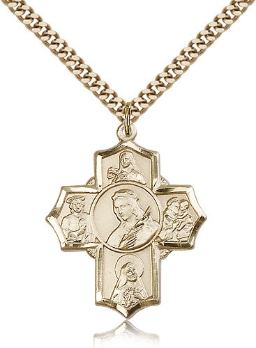 St Philomena, St. Theresa, St. Rita, St. Anthony and St. Jude Medal - 14KT Gold Filled
