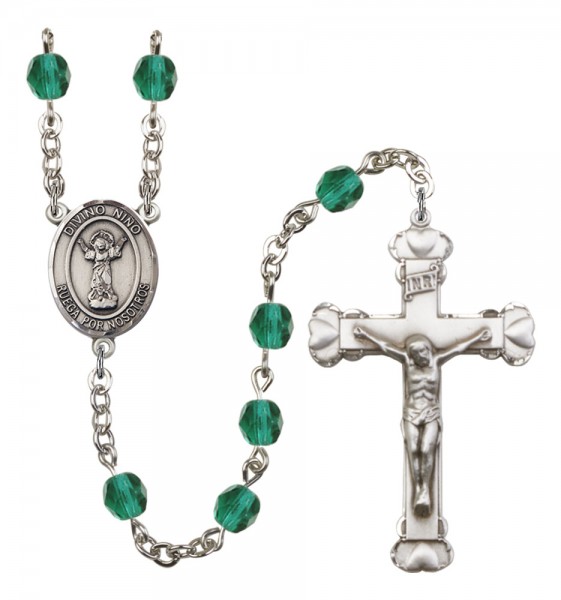 Women's Divino Nino Birthstone Rosary - Zircon