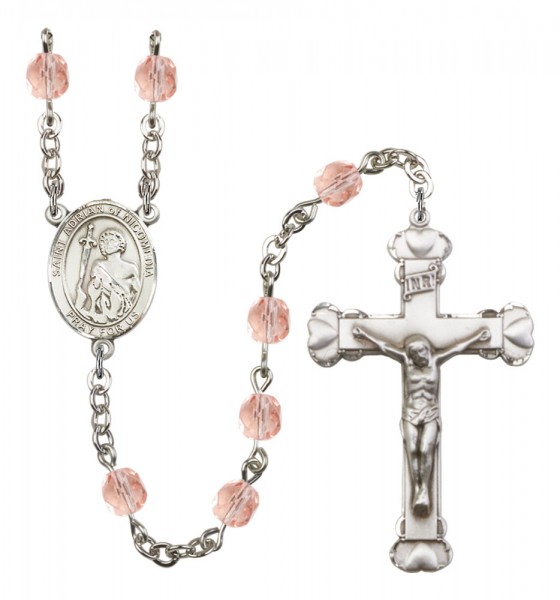 Women's St. Adrian of Nicomedia Birthstone Rosary - Pink