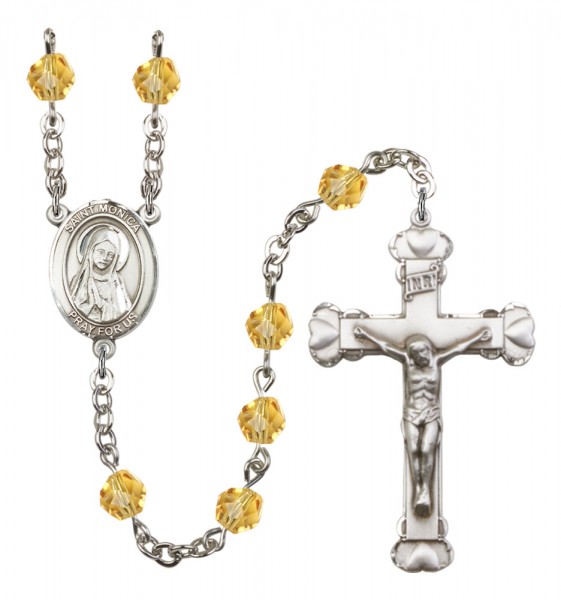 Women's St. Monica Birthstone Rosary - Topaz