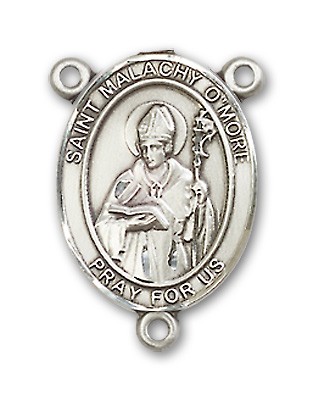 St. Malachy O'more Rosary Centerpiece Sterling Silver or Pewter - Sterling Silver