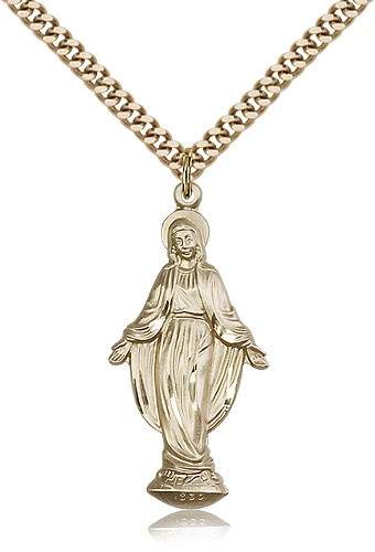Our Lady of Grace Medal - 14KT Gold Filled