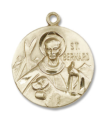 St. Bernard of Monjoux Medal - 14K Solid Gold