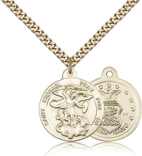 St. Michael the Archangel Air Force Medal - 14KT Gold Filled