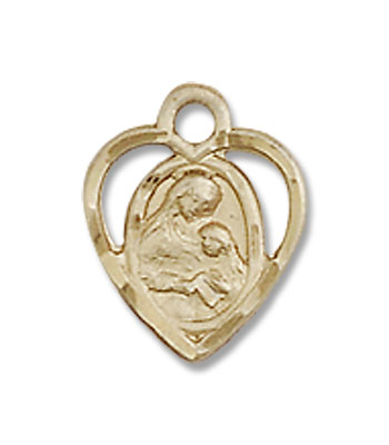 Petite St. Ann Medal - 14K Solid Gold