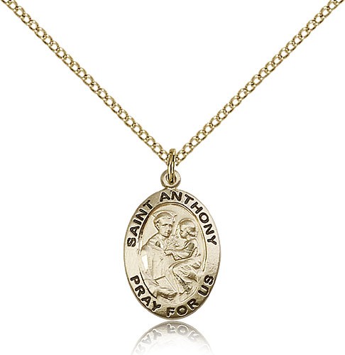 St. Anthony of Padua Medal, Small - 14KT Gold Filled