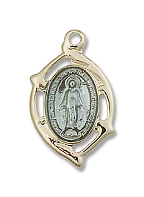 Small Miraculous Medal - 14K Solid Gold