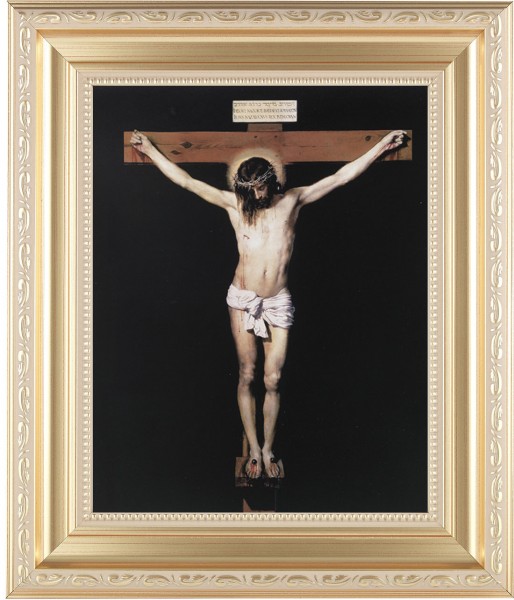 Jesus on the Cross 8x10 Framed Print Under Glass - #138 Frame
