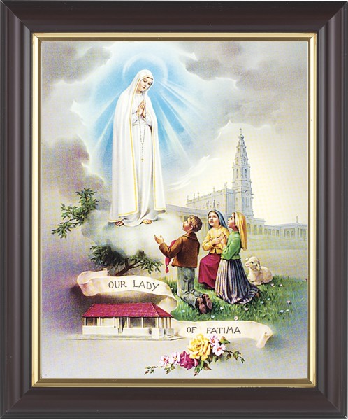 Our Lady of Fatima 8x10 Framed Print Under Glass - #133 Frame