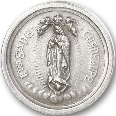 Our Lady of Guadalupe Visor Clip - Antique Silver