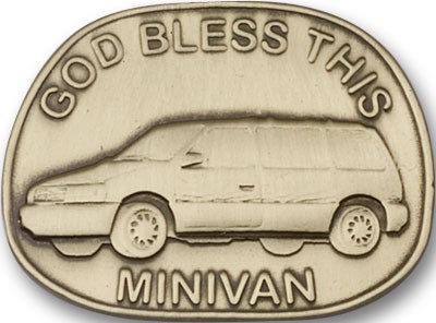 God Bless This Mini-Van Visor Clip - Antique Gold