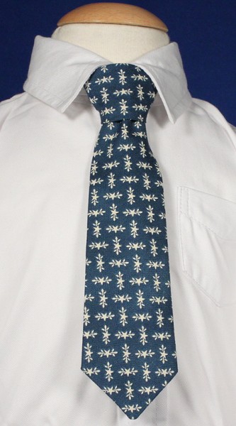 Boys Blue Tie with Star Pattern - Blue