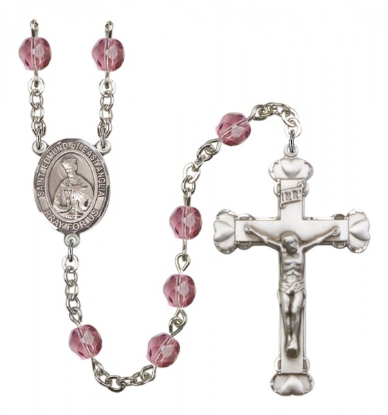 Women's St. Edmund of East Anglia Birthstone Rosary - Amethyst