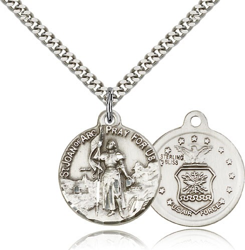 Air Force St. Joan of Arc Medal - Sterling Silver