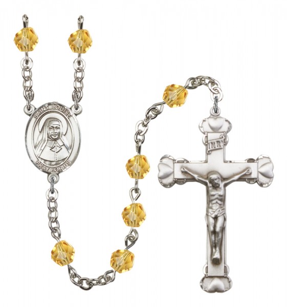Women's St. Louise de Marillac Birthstone Rosary - Topaz
