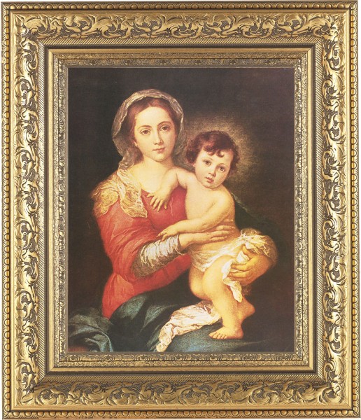 Madonna and Toddler Jesus 8x10 Framed Print Under Glass - #115 Frame