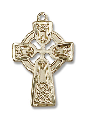 Celtic Cross Pendant - 14K Solid Gold