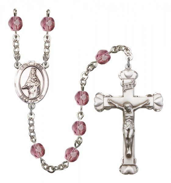 Women's St. Emma Uffing Birthstone Rosary - Amethyst
