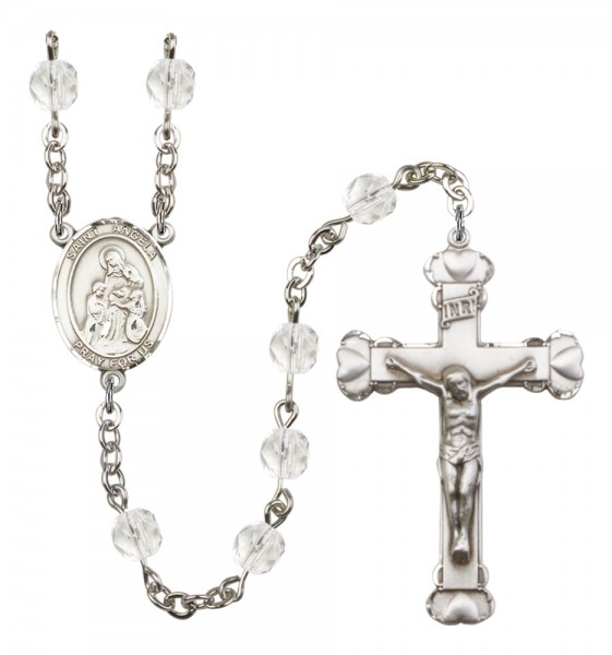Women's St. Angela Merici Birthstone Rosary - Crystal