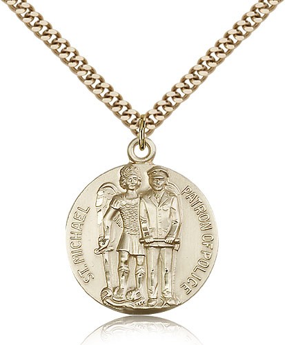 Men's St. Michael Police Officer Medal - 14KT Gold Filled