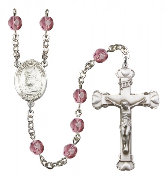 Women's St. Daniel Comboni Birthstone Rosary - Amethyst