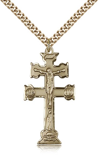 Caravaca Crucifix Pendant - 14KT Gold Filled