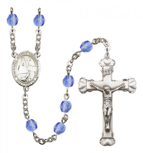 Women's St. Jeanne Chezard de Matel Birthstone Rosary - Sapphire