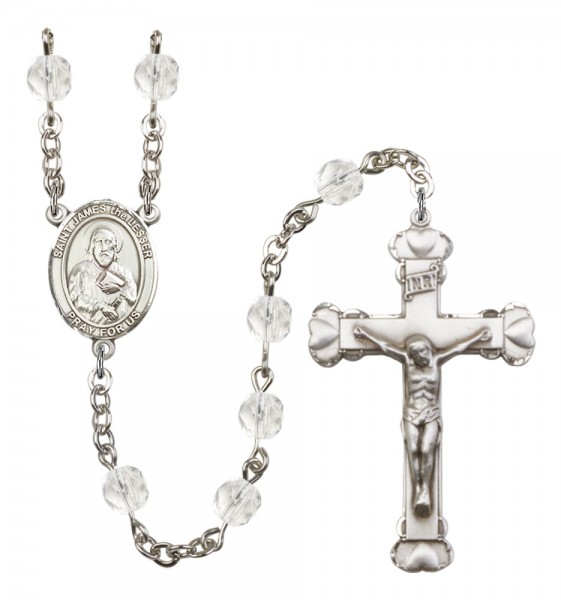 Women's St. James the Lesser Birthstone Rosary - Crystal