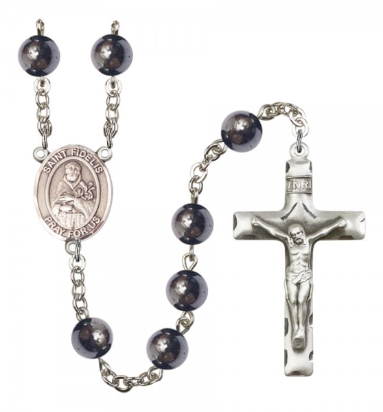 Men's St. Fidelis Silver Plated Rosary - Silver