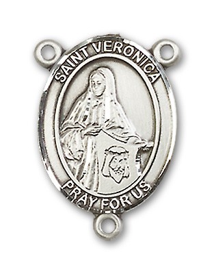 St. Veronica Rosary Centerpiece Sterling Silver or Pewter - Sterling Silver