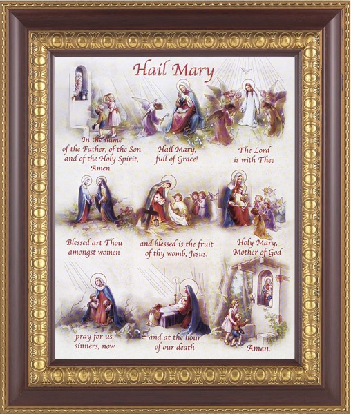 Hail Mary Prayer Framed Print - #126 Frame