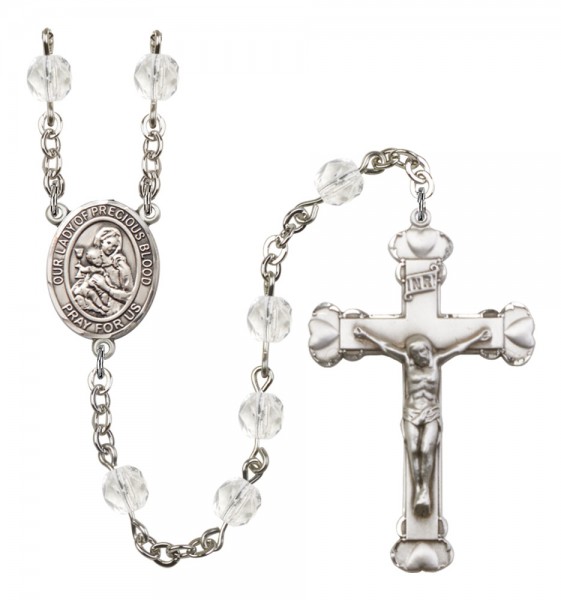 Women's Our Lady of the Precious Blood Birthstone Rosary - Crystal