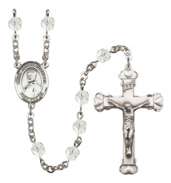 Women's St. Andre Bessette Birthstone Rosary - Crystal