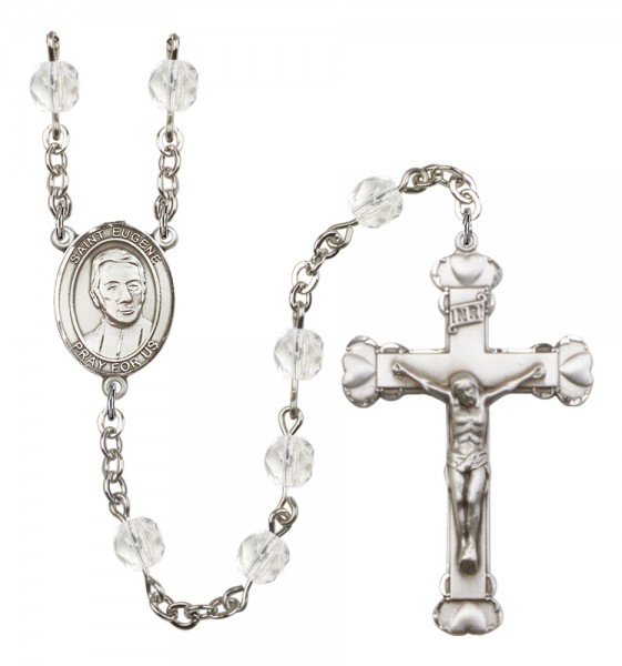 Women's St. Eugene de Mazenod Birthstone Rosary - Crystal