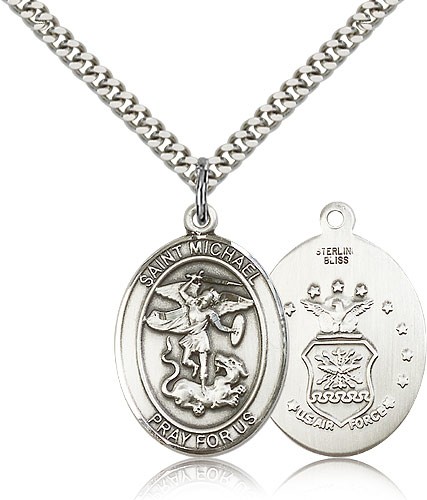 St. Michael Air Force Medal - Sterling Silver
