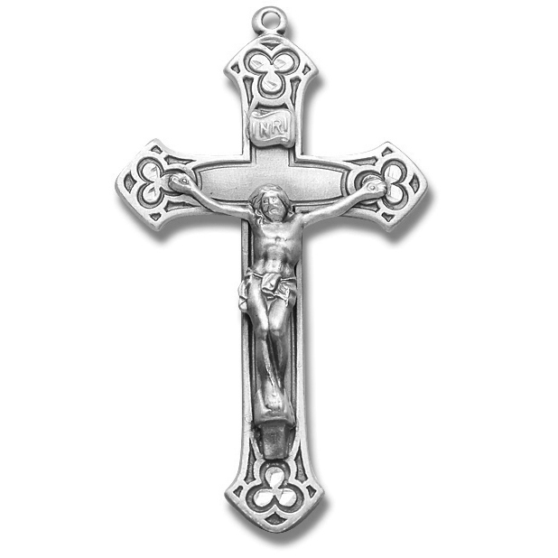 Antique Silver Sterling Silver Rosary Crucifix - Sterling Silver