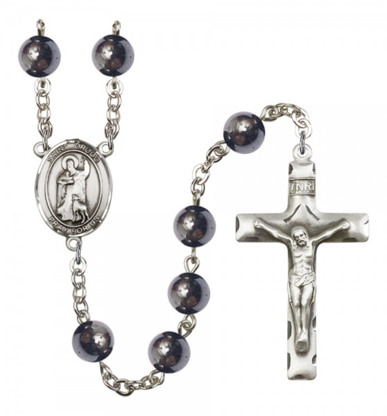 Men's St. Drogo Silver Plated Rosary - Silver