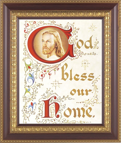 God Bless Our Home 8x10 Framed Print Under Glass - #126 Frame