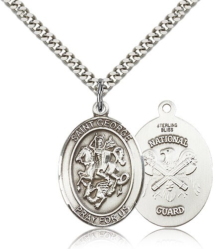 St. George National Guard Medal - Sterling Silver