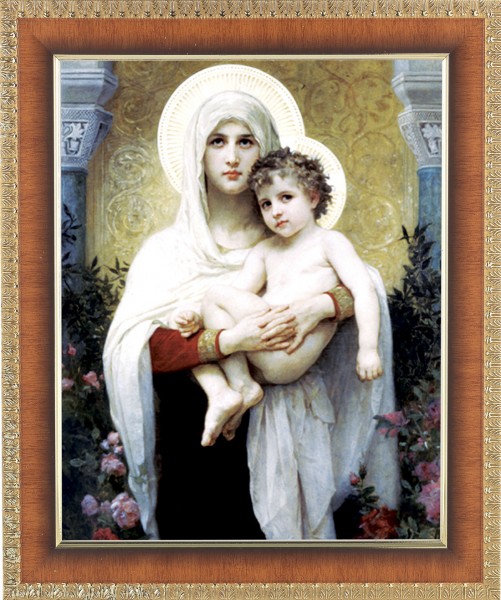 Madonna and Child with Halos 8x10 Framed Print Under Glass - #122 Frame