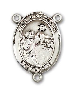 St. Nimatullah Rosary Centerpiece Sterling Silver or Pewter - Sterling Silver