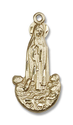 Our Lady of Fatima Medal - 14K Solid Gold