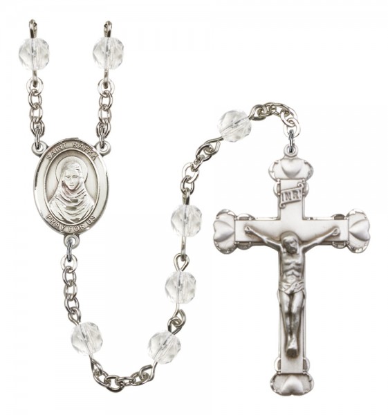 Women's St. Rafka Birthstone Rosary - Crystal